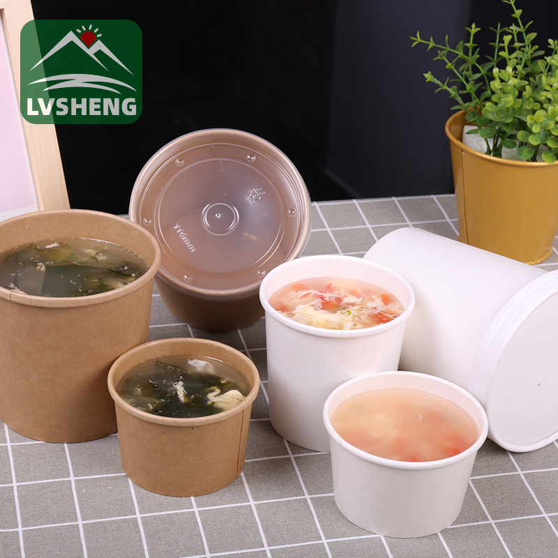 Lvsheng paper packaging Launches 100% Compostable Kraft Paper Soup Crater Cum Lid